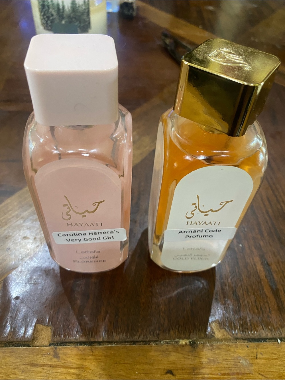 Two (2) Lattafa Hayati - gold elixir and Florence